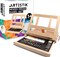 34 Piece, Easel Painting Kit with Wood Table Desk Top Easel Box Includes Acrylic Paints Set, 3 Canvas Boards, Pastels, Desktop Art Supplies Gift for Beginner Artists, Kids, Adults